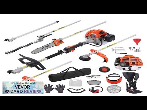 VEVOR 52CC 6-in-1 Multi-Functional Trimming Tools Gas Hedge Trimmer Weed Eater String Review