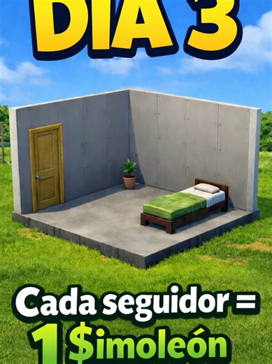 Los sims 4, pero cada SEGUIDOR es un SIMOLEÓN día 3 TENEMOS NUESTRA PRIMERA PARED 🔥👀 De que color queréis que la pintemos?? #seguidores #sims4 #lossims4 #reto