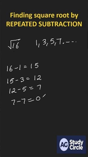 Find Square Root by Repeated Subtraction | Maths