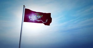 Usmc Flag Waving Represents United States Marines Corps Usa Emblem