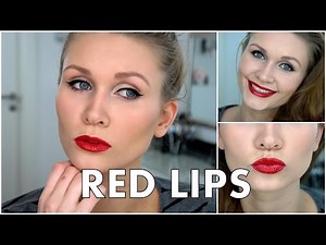 Mein perfektes ROTE LIPPEN MAKE UP - perfect red lips tutorial