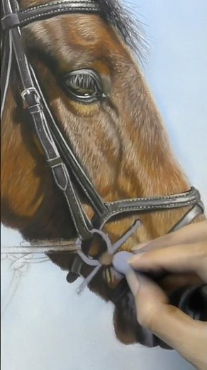 Realistic Horse in Soft Pastel