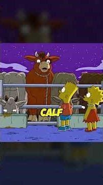 Bart saved his favorite calf #anime #animerecap #TheSimpsons