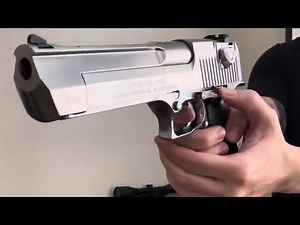 Airsoft gas blowback CYBERGUN chrome Desert Eagle 50AE by WE shooting