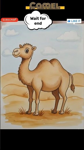 Drawing a Desert Giant 🐪 | Easy Camel Drawing & Coloring Step by Step #camel #drawing #desert