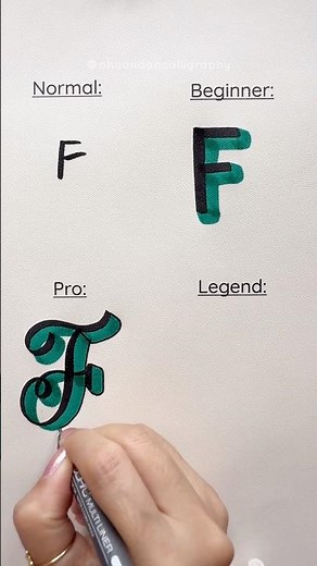 How to Write Letter F - Easy Tutorial for Beginners #nhuandaocalligraphy #brushlettering