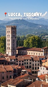 📍Lucca is actually known as the city of 100 churches in Italy because there’s literally a church in every corner! 💕✨ It’s a city you can’t miss. If you’re short on time in Florence but still want to visit Lucca, comment down “Lucca” – there’s a day tour to Pisa and Lucca that’s the perfect solution. You’ll visit Pisa in the morning (yes, the Leaning Tower!) and Lucca in the afternoon, with a guided walking tour included – a must-do experience! 🚝 If you have more time, you can also take a trai