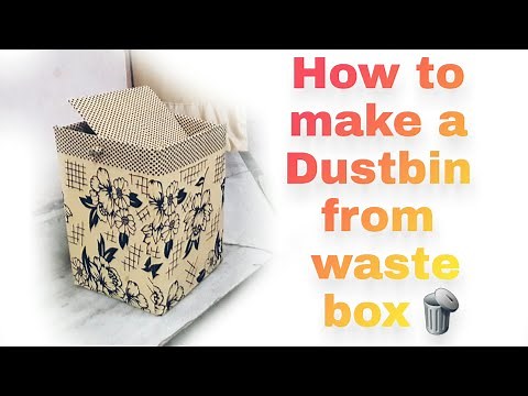 How to make a Dustbin from waste box | DIYs | Best out of waste | Crafty cool