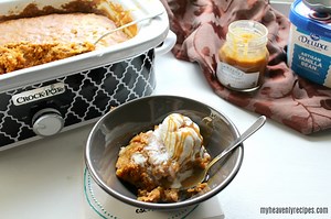 Crock Pot Pumpkin Spice Dump Cake   Video - My Heavenly Recipes