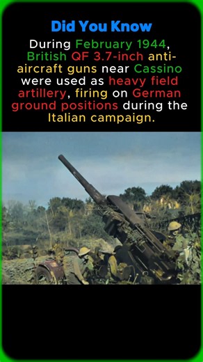 British QF 3.7-Inch AA Guns Used as Field Artillery
