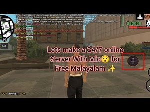 How to make a 24/7 online samp server in android with Mic✨ For free Malayalam ⚡