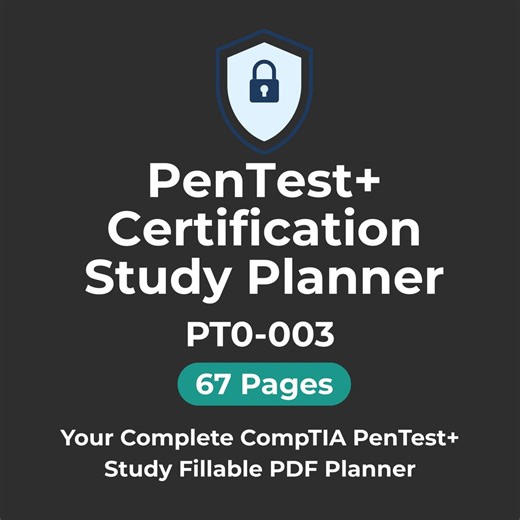 Comptia Pentest  Certification Planner PT0-003 Exam Prep Study Guide Bundle Instant Digital Download Dark Mode - Etsy