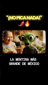 🌶️🔥 "NO PICA NADA" Abuela ENCHILA al Alien con Salsa! (La Mentira) #chile #mexico