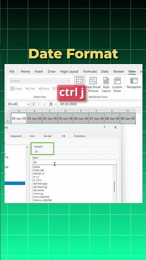 Make Your Excel Dates Look Better and Save Space — Ctrl+1 Trick