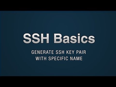 SSH - Generate SSH key pair with specific name