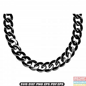 Chain SVG, DXF, PNG, Clipart, Cut File | Instant Download | Versatile Digital Design for Crafts, Jewelry Making and Industrial Art Projects. - Etsy