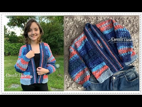 Casaquinho SUPER FÁCIL em Tricô ‪@renatavieiracroche‬