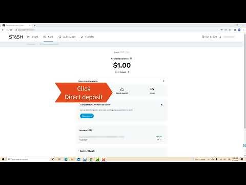 View Your Stash Bank Account Number and Routing Number