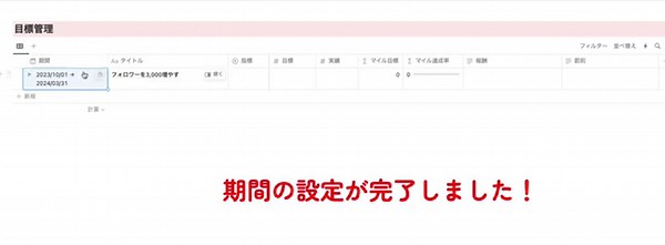 目標達成を強烈にサポートするNotionテンプレート