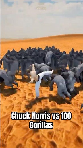 Chuck Norris vs 100 Gorillas. Who would win?