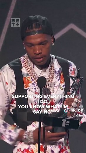 WHAM! @Lil Baby took home the 🏆 for Best New Artist at the #BETAwards. #CulturesBiggestNight