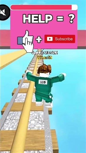 Bacon play rope bridge squid game #roblox #shorts