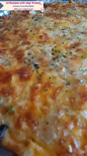 Creamy Tuna Rice Bake 🍲 #recipes #proteinmeals
