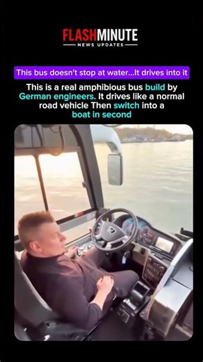 This Bus Turns Into a Boat in Seconds 🚍➡️🌊