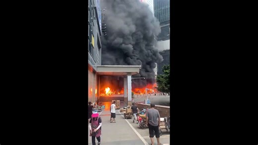 Massive Fire Erupts at Motorcycle Parking Lot in Chongqing, China