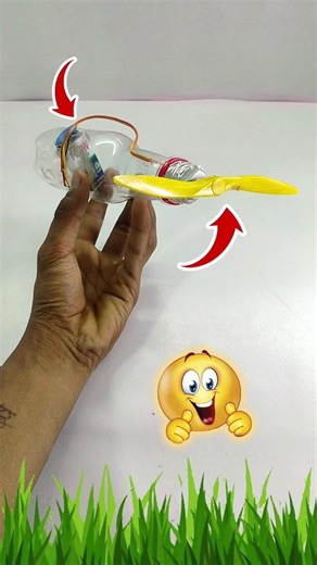 Simple dc motor fan with 9v battery #shorts