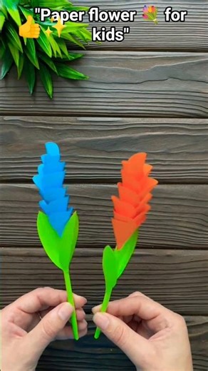 Easy Paper Flower Craft for Kids 🌸 | Simple DIY Flower Making | Kids Craft Idea #kidscraft