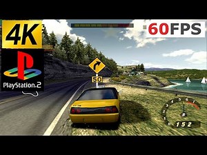 PS2 NFS HP2 Taxi in 4k + traffic car showcase 60fps PCSX2 emulator PC