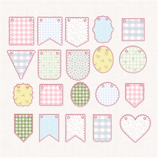 ITH Baby Banner Embroidery Design Bundle, Scallop Banner Tag Set, in the Hoop Baby Shower Decor File, Instant Download - Etsy
