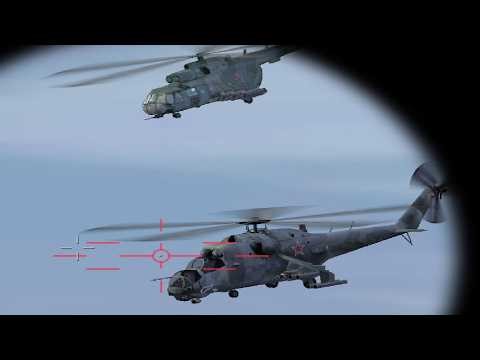 Destroying Soviet Mi-24 and Mi-17 Gunships with Abrams M1A1 Tank - Arma Cold War Assault