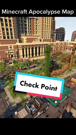 Minecraft Zombie Apocalypse Map: City Park & Tank Build