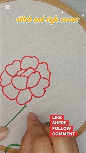 Basic Embroidery #Stem stitch#shorts