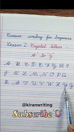 How to write Cursive A to Z | Capital Letters | Cursive abcd | Cursive letters for beginners |