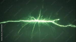 Loop green electric current illuminated spark lightening backdrop header banner background looping video