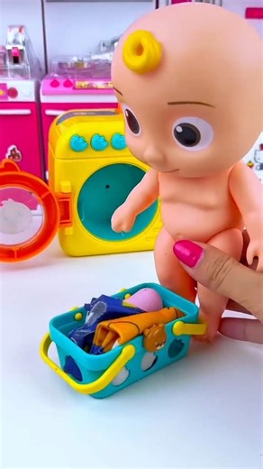 ASMR Toys Unboxing Miniature Cocomelon washing Machine Set Toys ASMR Videos #shorts #toyunboxing