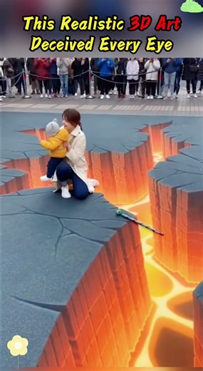 This 3D street art pranked EVERYONE#streetart #opticalillusion #artprank #public #mindblown#funny