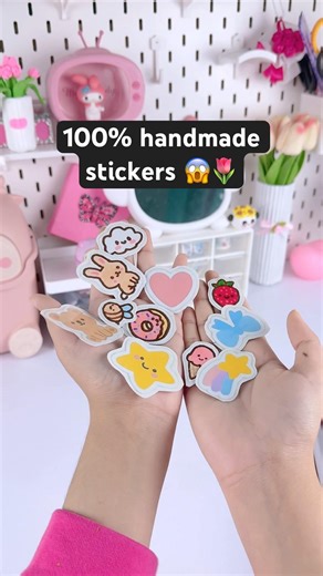DIY handmade stickers 😱🌷/art and craft. #shorts #diycrafts #craftideas #sticker #foryou