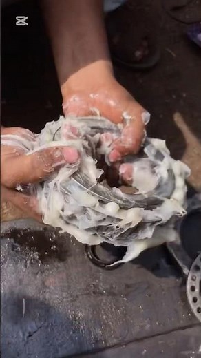 Filling the grease inside the bearing and hub greasing #wheel #shortsfeed #expert #mechanic #yt