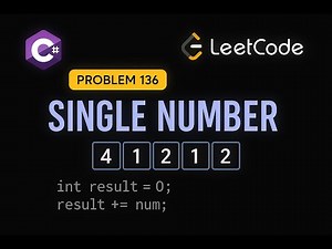 LeetCode 136: Single Number | C# Solution | XOR Bit Manipulation |