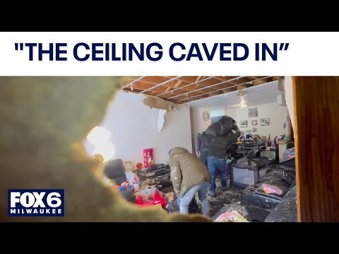 Apartment ceiling collapses in Milwaukee, residents say there was no heat | FOX6 News Milwaukee