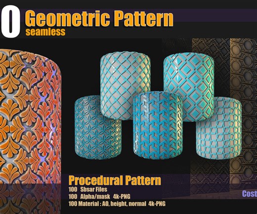 ArtStation - 100 seamless Geometric pattern | Resources