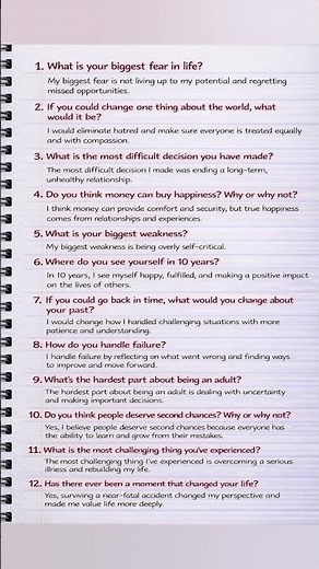 12 Deep Questions About Life With Answers