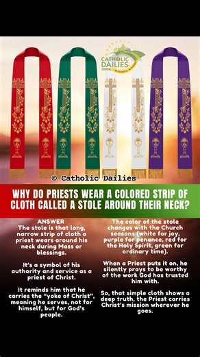 Why do Priests wear Stole? | Catholic Dailies