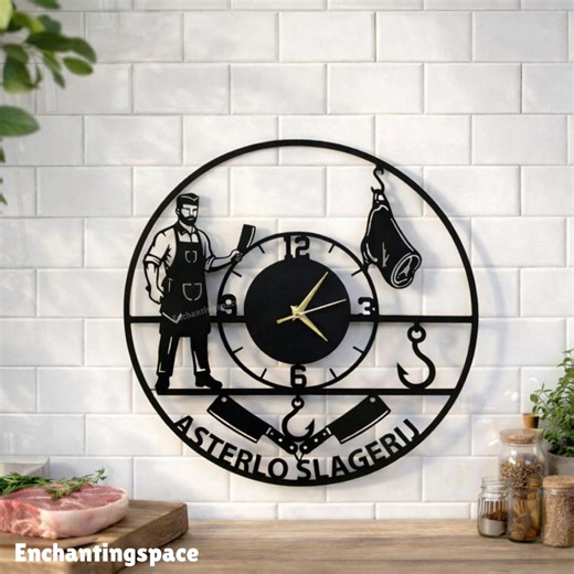 Custom Butcher Metal Wall Clock Decor, Butcher Shop Wall Sign, Gift for Meat Shop Owners - Etsy
