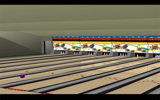 我在PS上找到了这个保龄球PC老游戏的2代（Brunswick Circuit Pro Bowling 2 PS版 CPU演示）