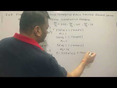 Congruence | Find three consecutive integers each having square factor | Lecture - 27